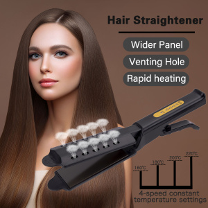 Salon Titanium Fast Steam Hair Straightener Flat Iron