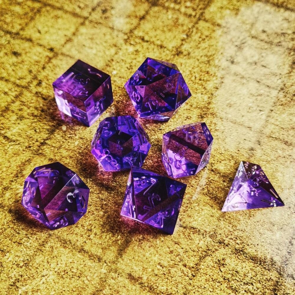 Clear Unpainted Sharp Edge Dnd Dice Set 6 Clear Unpainted Sharp Edge Dnd Dice Set 6