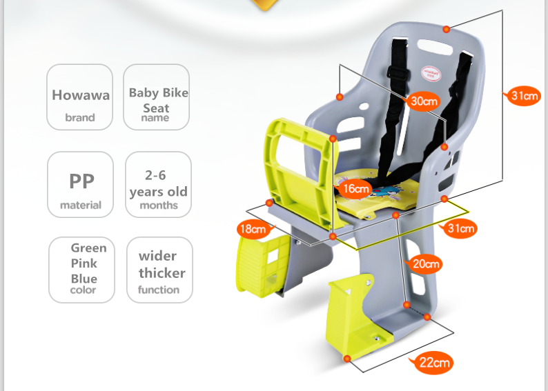 Assento bicicleta bicicleta Baby Bike Seat