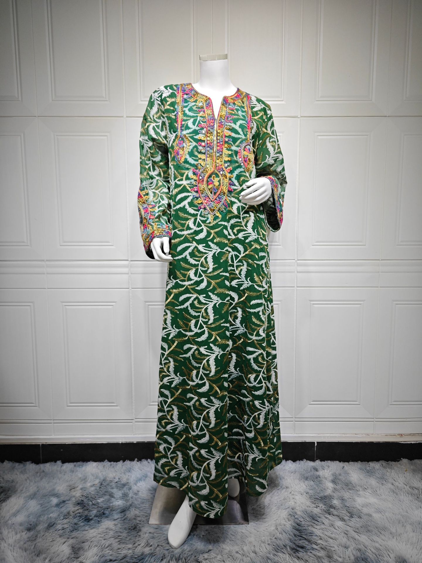 Embroidered Abaya Dress AB526 (9) Embroidered Abaya Dress AB526 (9)