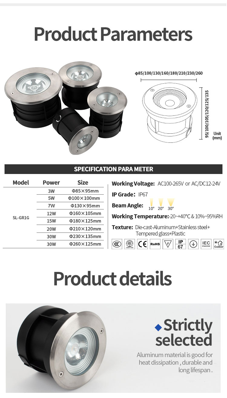 cob led inground light cob led inground light