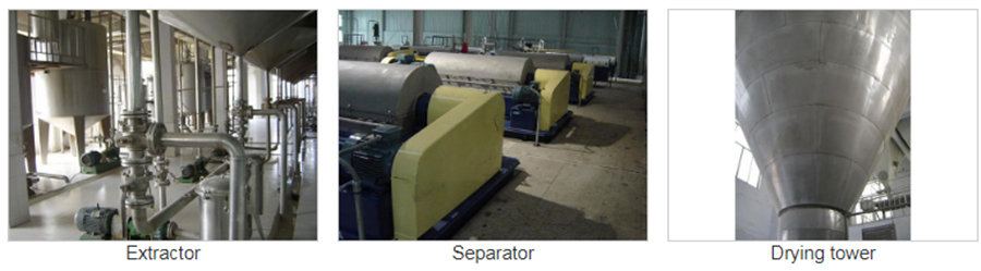 Extracteur, séparateur, tour de séchage Extractor, Separator, Drying Tower