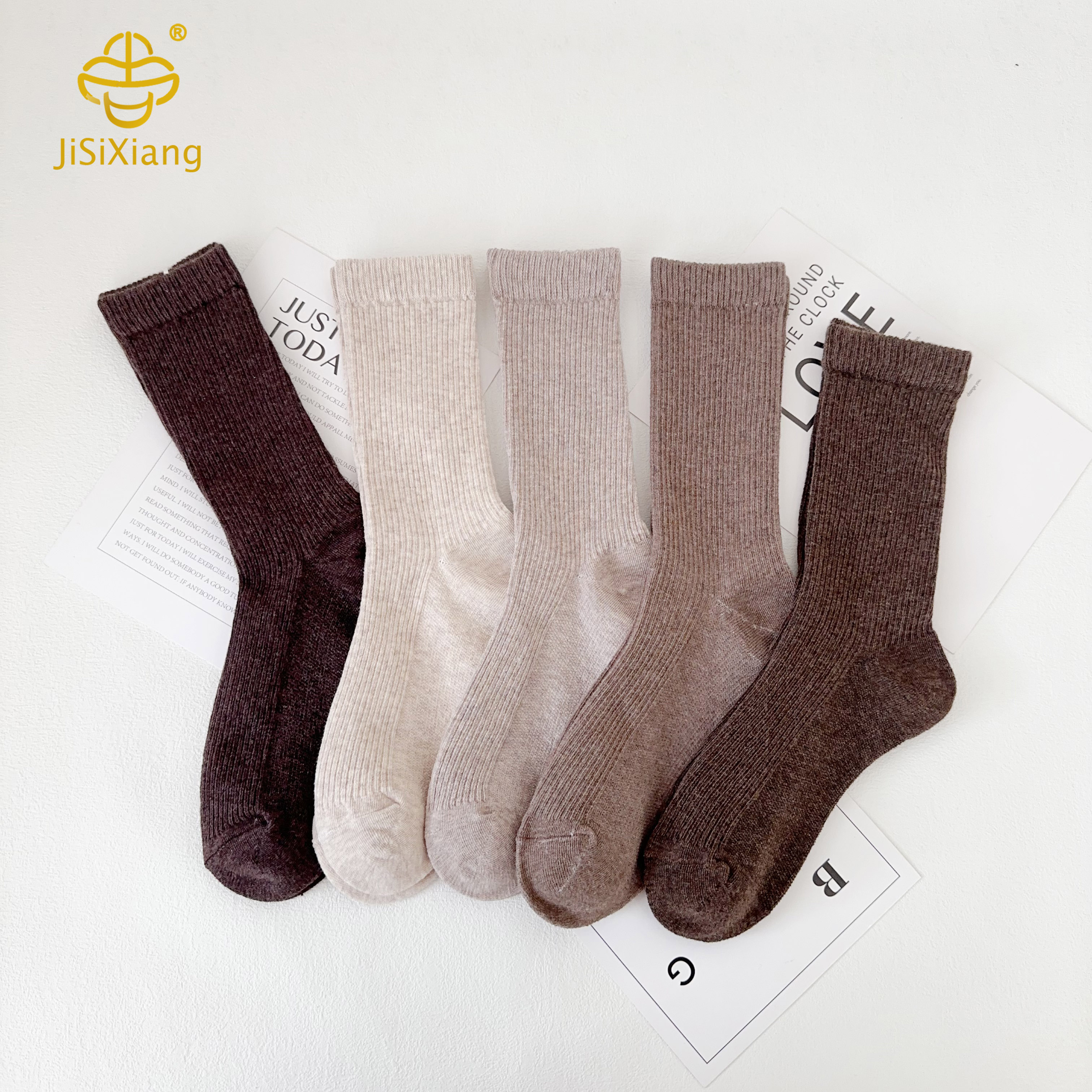 Vertical striped high socks Vertical striped high socks