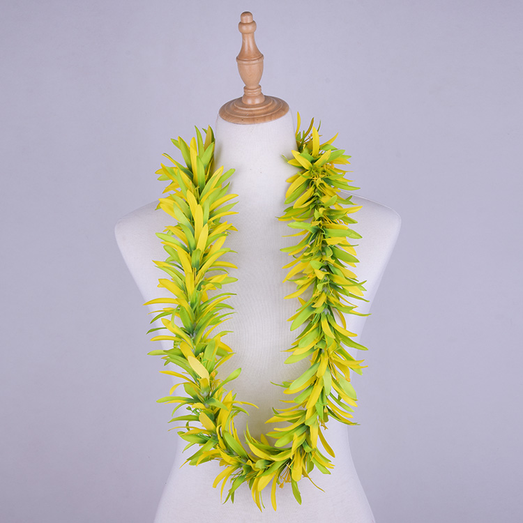 flower lei HL0004-1A GREEN YELLOW flower lei HL0004-1A GREEN YELLOW