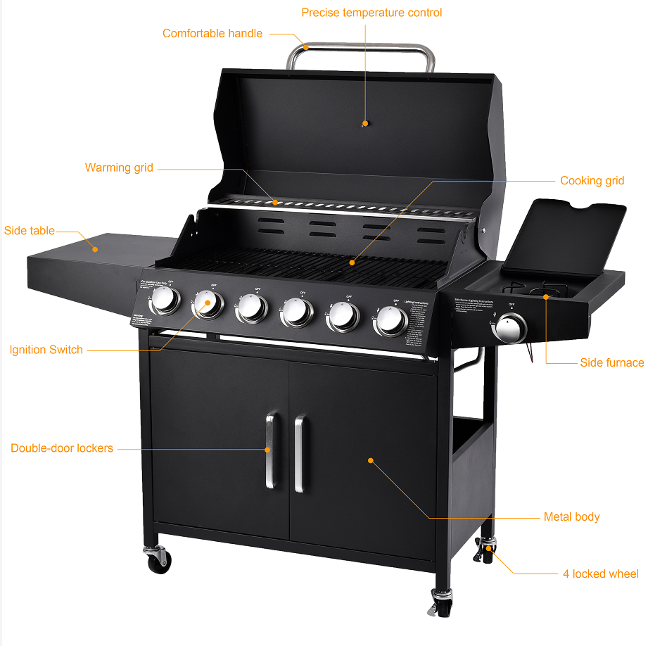 6 Burner BBQ Propane Gas Grill 6 Burner BBQ Propane Gas Grill