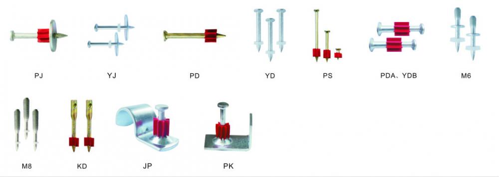 Drive Pins For Ns301 Semi Automatic Powder Actuated Fastening Tool Drive Pins For Ns301 Semi Automatic Powder Actuated Fastening Tool