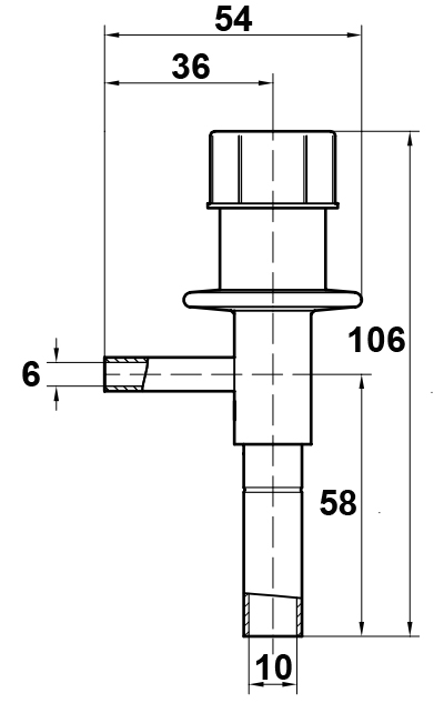 Válvula de expansão automática AEL 0.5 Tipo Honeywell Equilíbrio interno AEL 0.5 Automatic Expansion Valve Honeywell Type Internal equilibrium