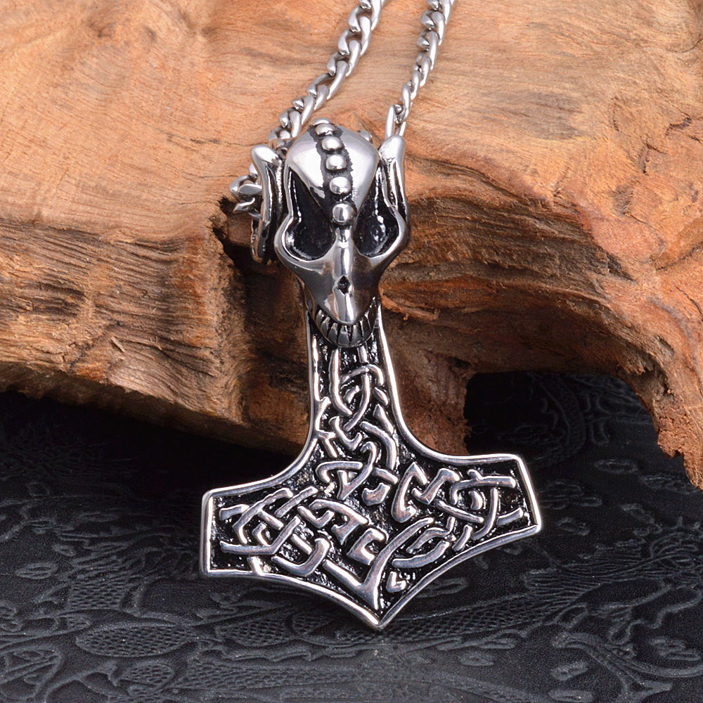 カスタムステンレス鋼キャスティングネックレススカルヘッドペンダント Custom Stainless Steel Casting Necklace Skull Head Pendant