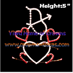 Custom Arrow of Cupid Heart Shaped Valentines Crown
