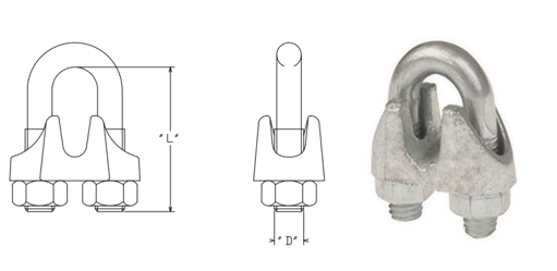 wire rope clip drawing wire rope clip drawing