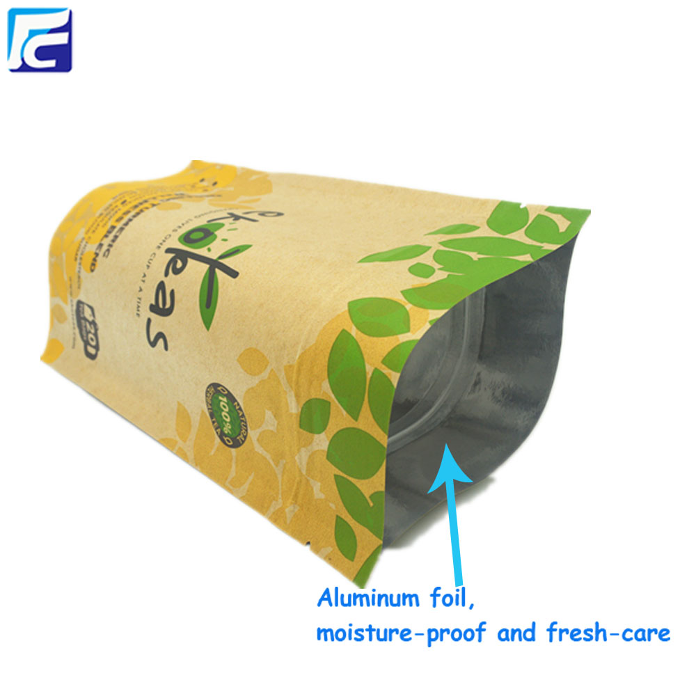 Kraft paper pouch for tea Kraft paper pouch for tea