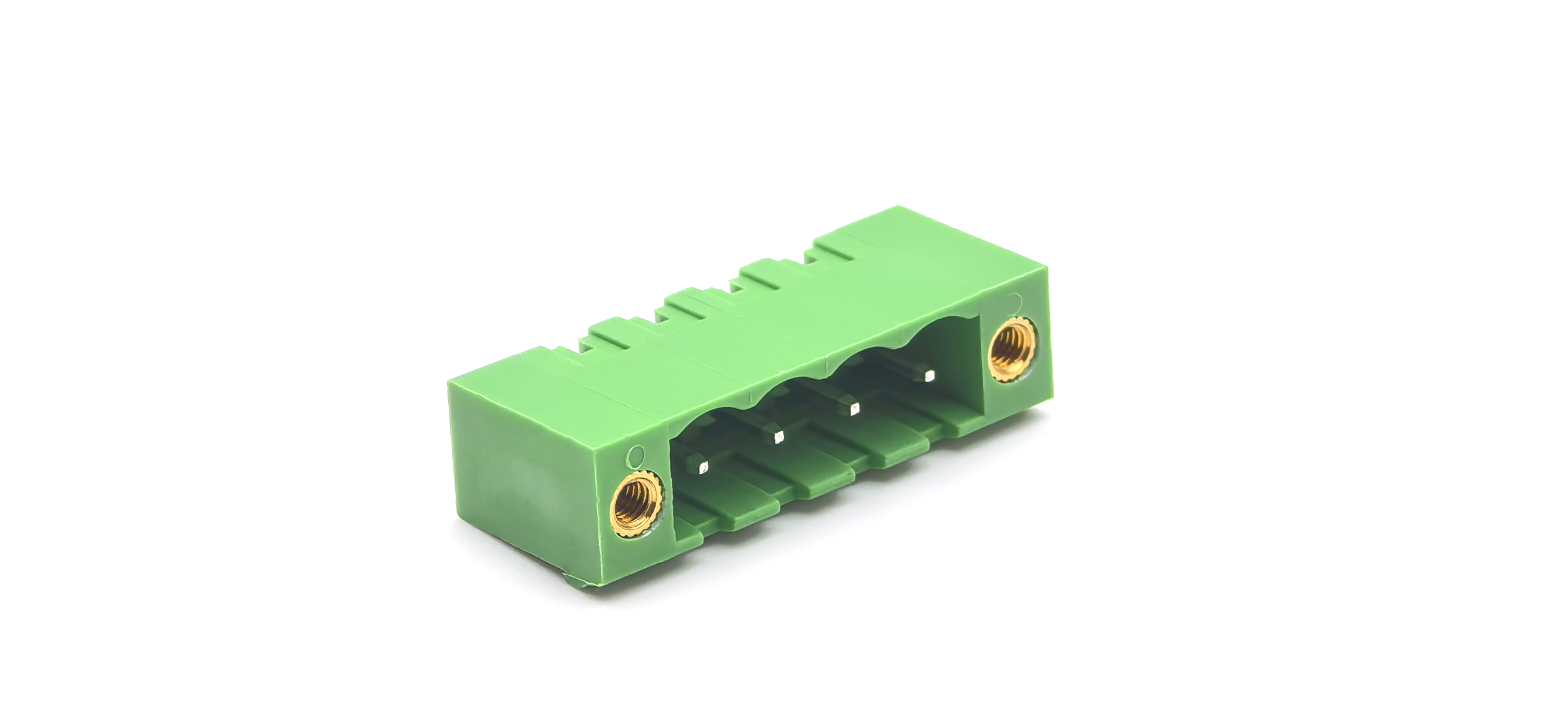 5.08mm Pitch Pluggable Terminal Blocks Straight Male with Lug Green 1*4P 5.08mm Pitch Pluggable Terminal Blocks Straight Male with Lug Green 1*4P