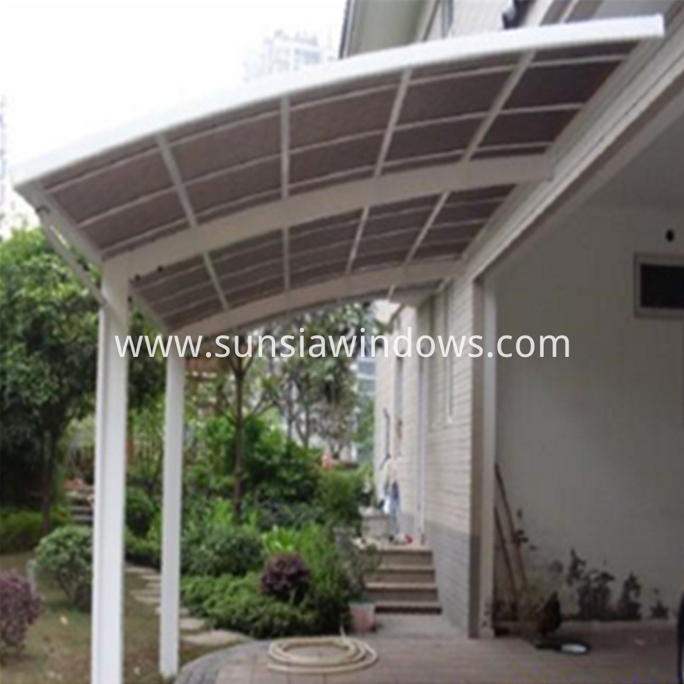 Aluminum Alloy Frame Polycarbonate Sunshade Carport China Manufacturer
