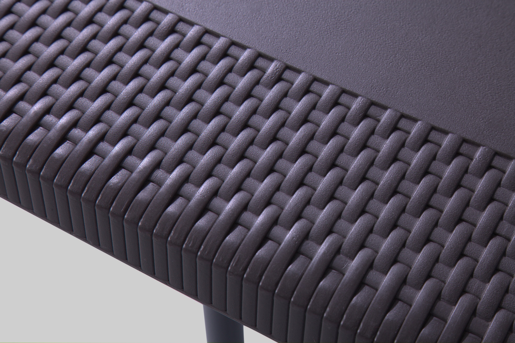 Nueva mesa plegable de plástico con diseño de ratán New Rattan Design Folding Plastic Table