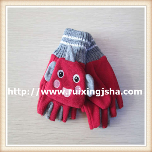 kids fleece cartoon cut finger gloves kids fleece cartoon cut finger gloves