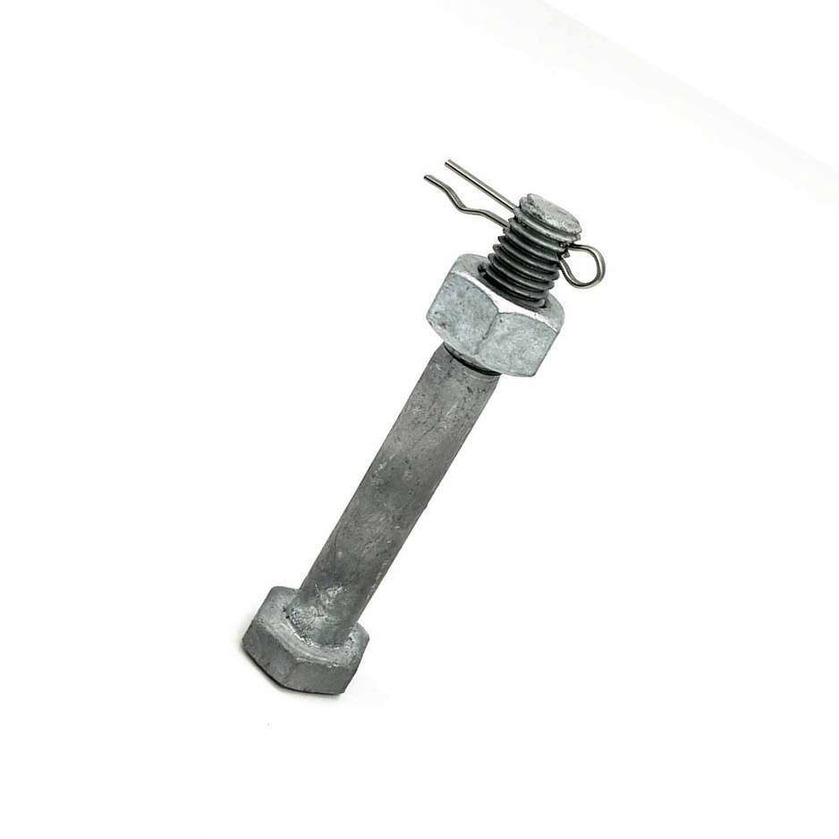 Hexagon Head Bolt with Nut and Cotter Pin, shackle bolt pin Hexagon Head Bolt with Nut and Cotter Pin, shackle bolt pin