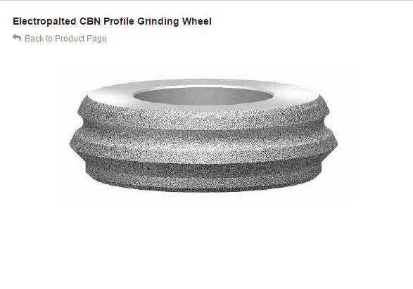Electropalted CBN Profile Grinding Wheel Electropalted CBN Profile Grinding Wheel