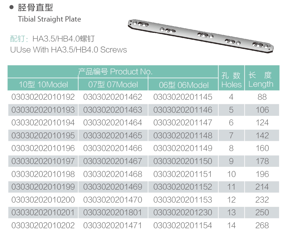 33 Lempeng Lurus Tibet 33 Tibial Straight Plate
