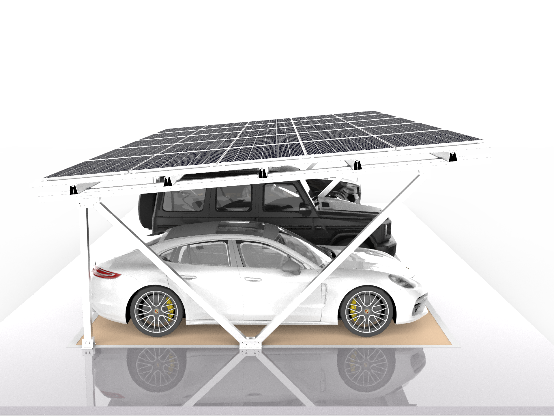 N-shaped Parking Shed Assembly N-shaped Parking Shed Assembly