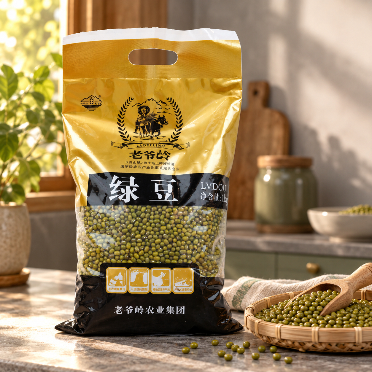 Organic mixed grains and mung beans4 Organic mixed grains and mung beans4