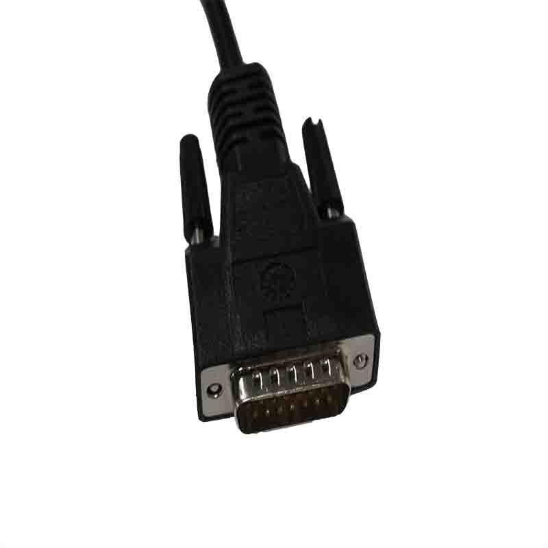 Black DB15 Cable with Dual Male and Female Connectors Black DB15 Cable with Dual Male and Female Connectors