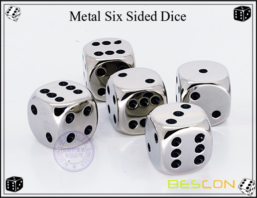 Bescon-Metal Six Sided Dice Bescon-Metal Six Sided Dice