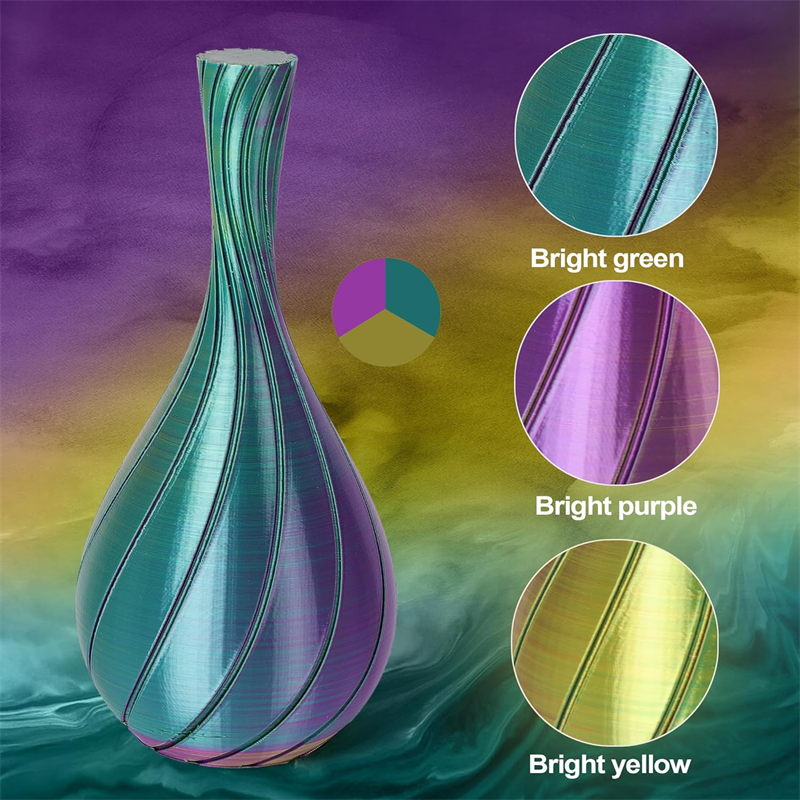 Tri Color Silk PLA Filament Tri Color Silk PLA Filament