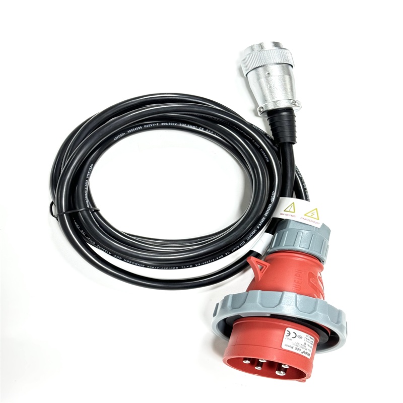 Custom Industrial Power Cable with 16A 5P CEE Plug & WEIPU WS32 Aviation Connector Custom Industrial Power Cable with 16A 5P CEE Plug & WEIPU WS32 Aviation Connector