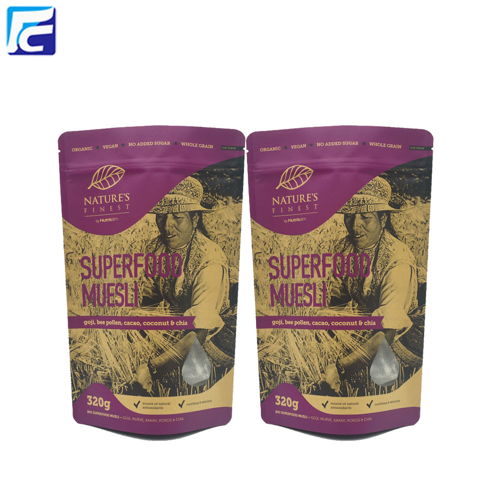 Túi giấy Kraft cấp cho Bột 1kg Food Grade Kraft Paper Bag For Flour 1kg