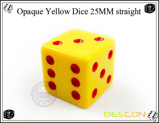 Opaque Yellow Dice 25MM straight Opaque Yellow Dice 25MM straight