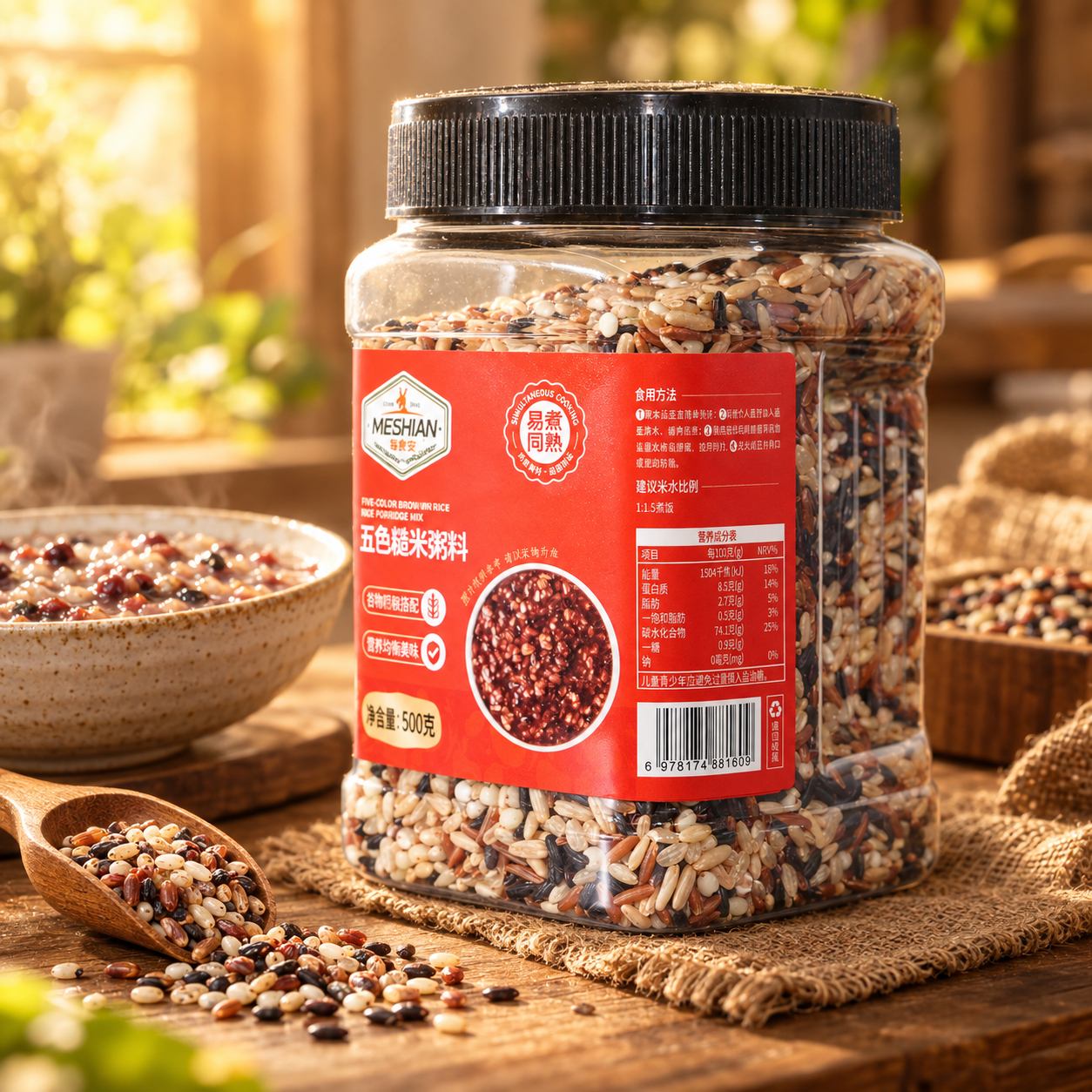Five Color Mixed Brown Rice Porridge Mix 500g 4 Five Color Mixed Brown Rice Porridge Mix 500g 4