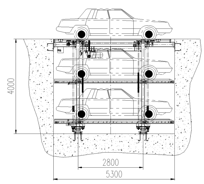 Pit simple lifting stereo garage Pit simple lifting stereo garage