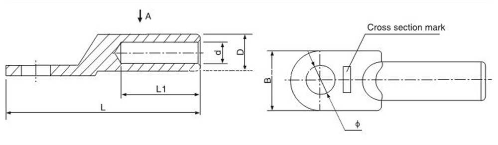 Copper cable lug Copper cable lug