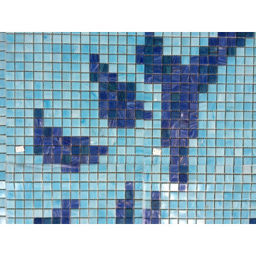 China Blumenmuster Schwimmbad Bali Stil Blau Schwimmbad Fliesen