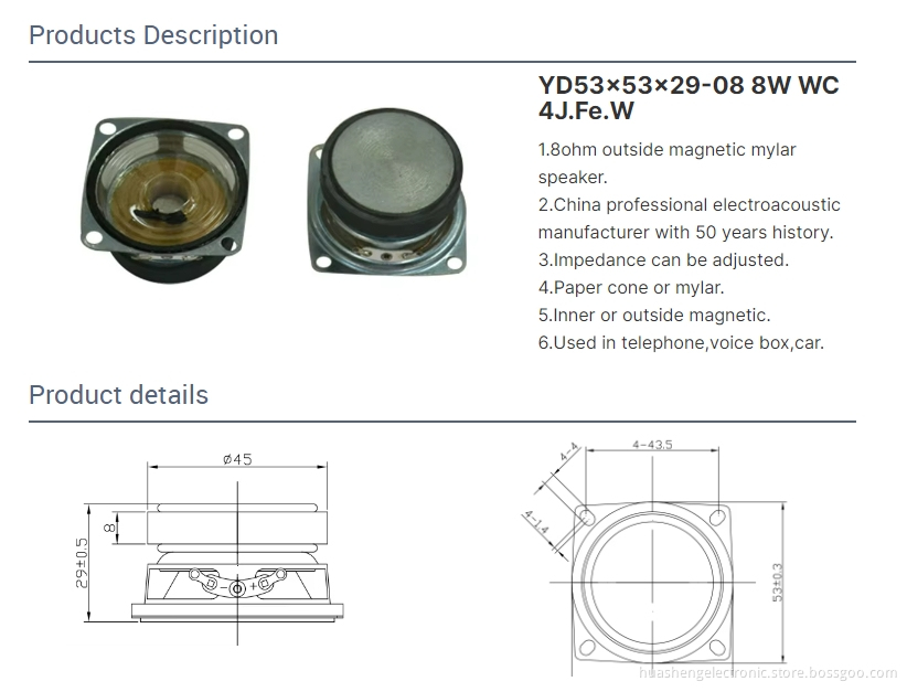 YD53x53x29-08 8W WC 4J.Fe.W YD53x53x29-08 8W WC 4J.Fe.W