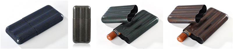 Colorful Carbon fiber cigar case