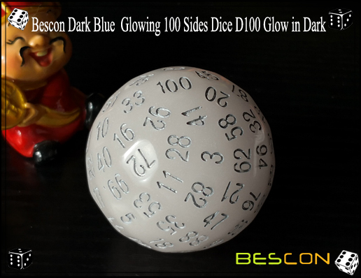 Bescon azul oscuro brillando 100 lados Dados D100 brillando en oscuro-3 Bescon Dark Blue Glowing 100 Sides Dice D100 Glow in Dark-3