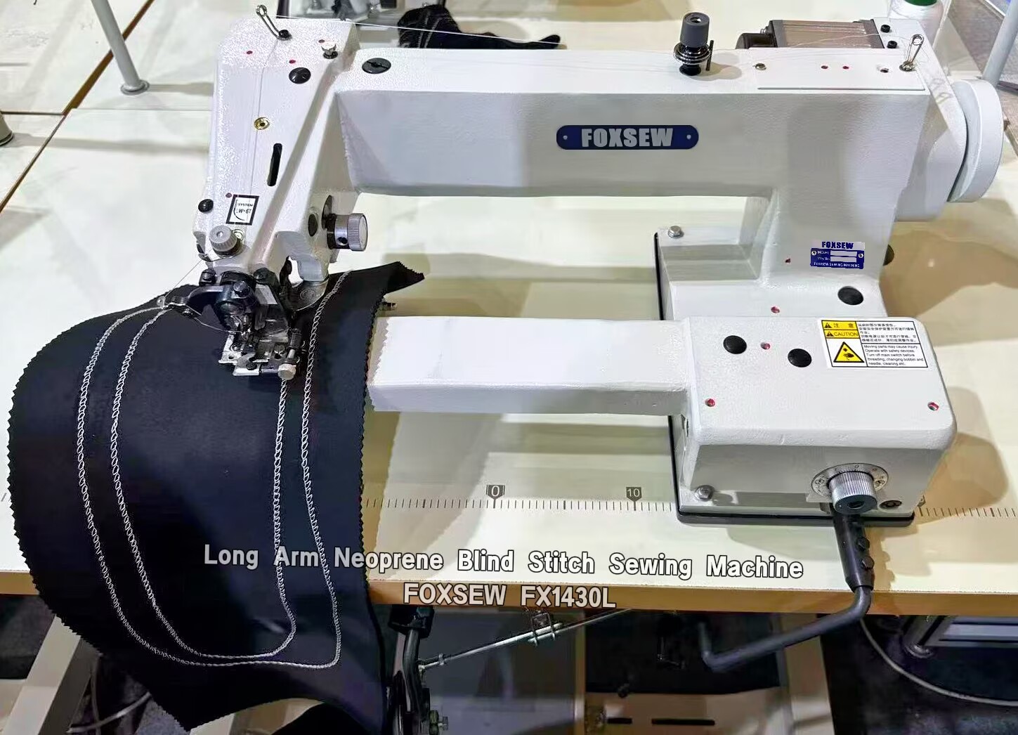 Long Arm Neoprene Blind Stitch Sewing Machine FOXSEW FX1430L -8 Long Arm Neoprene Blind Stitch Sewing Machine FOXSEW FX1430L -8
