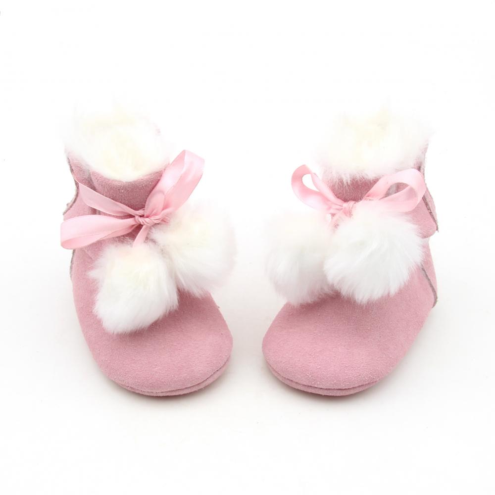Varm nyfödd vinter baby flicka bowknot snö stövlar Warm Newborn Winter Baby Girl Bowknot Snow Boots