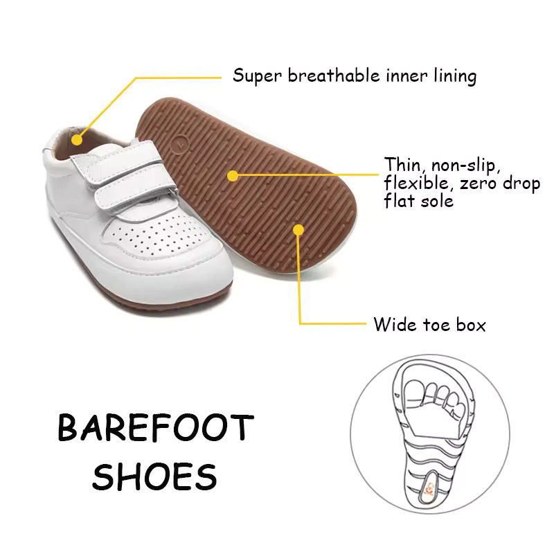 Kids' Leather Barefoot Shoes - Wide Toe Box (5) Kids' Leather Barefoot Shoes - Wide Toe Box (5)