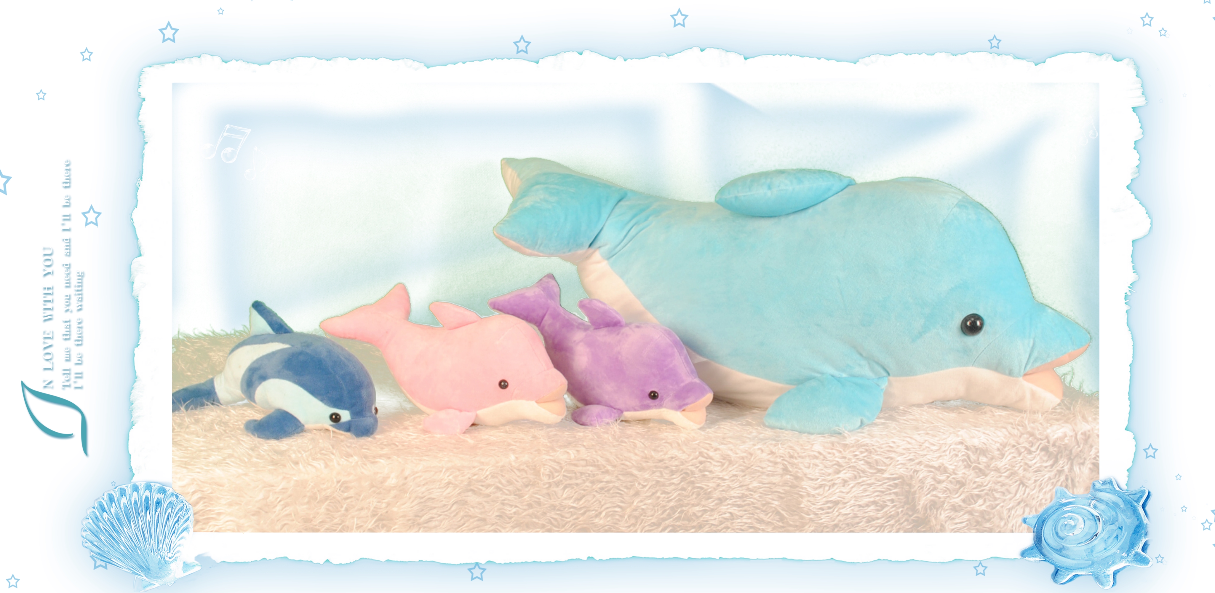 Seemuseumserie-Delphinkissen Sea museum series dolphin pillow