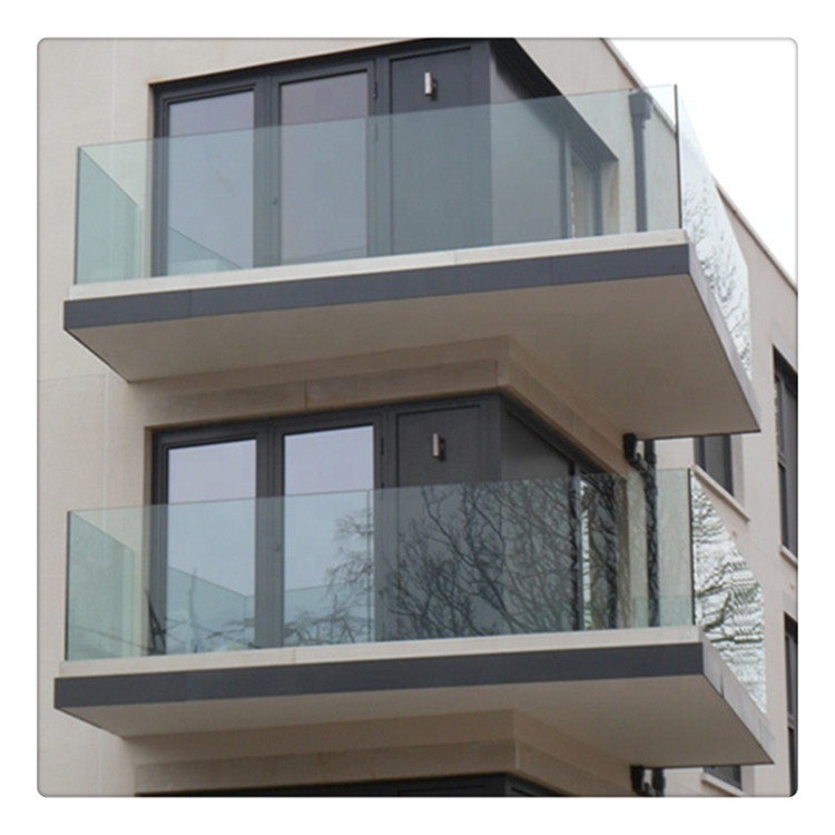 10mm Thick Frameless Outdoor Cover Balcony Railing