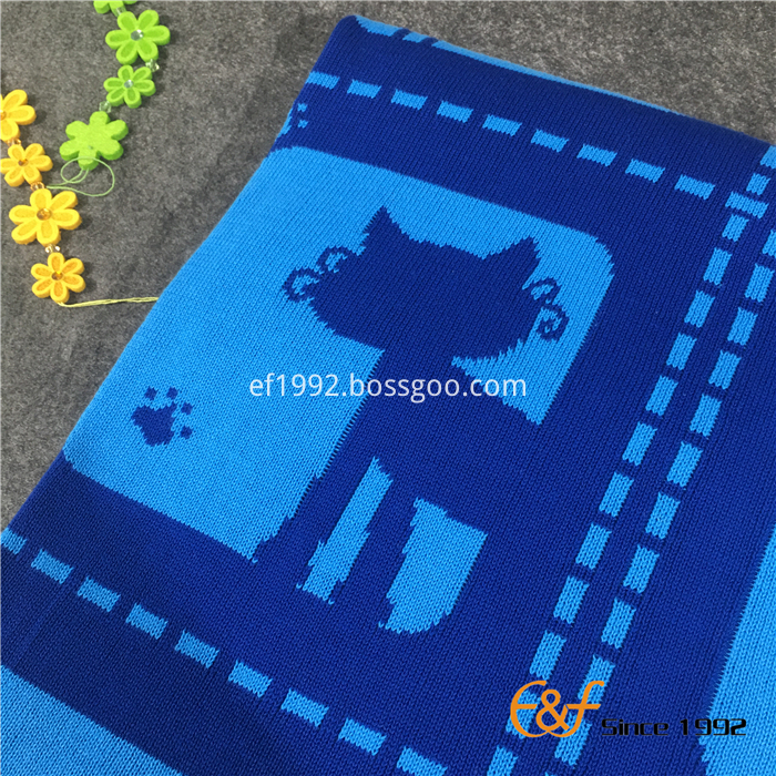 double jacquard knitted blanket double jacquard knitted blanket