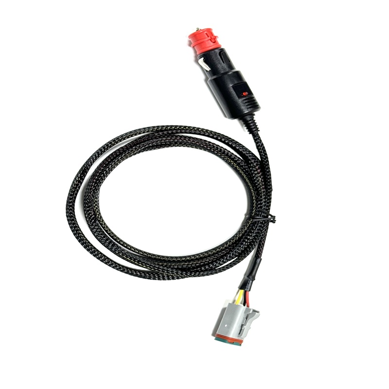 Custom 4P Male Connector to Cigarette Lighter Plug Wiring Harness Custom 4P Male Connector to Cigarette Lighter Plug Wiring Harness