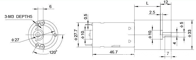 RS-395PH brushed dc gear motor/ permanent magnet gear motor with shielding cover, worm geared motor