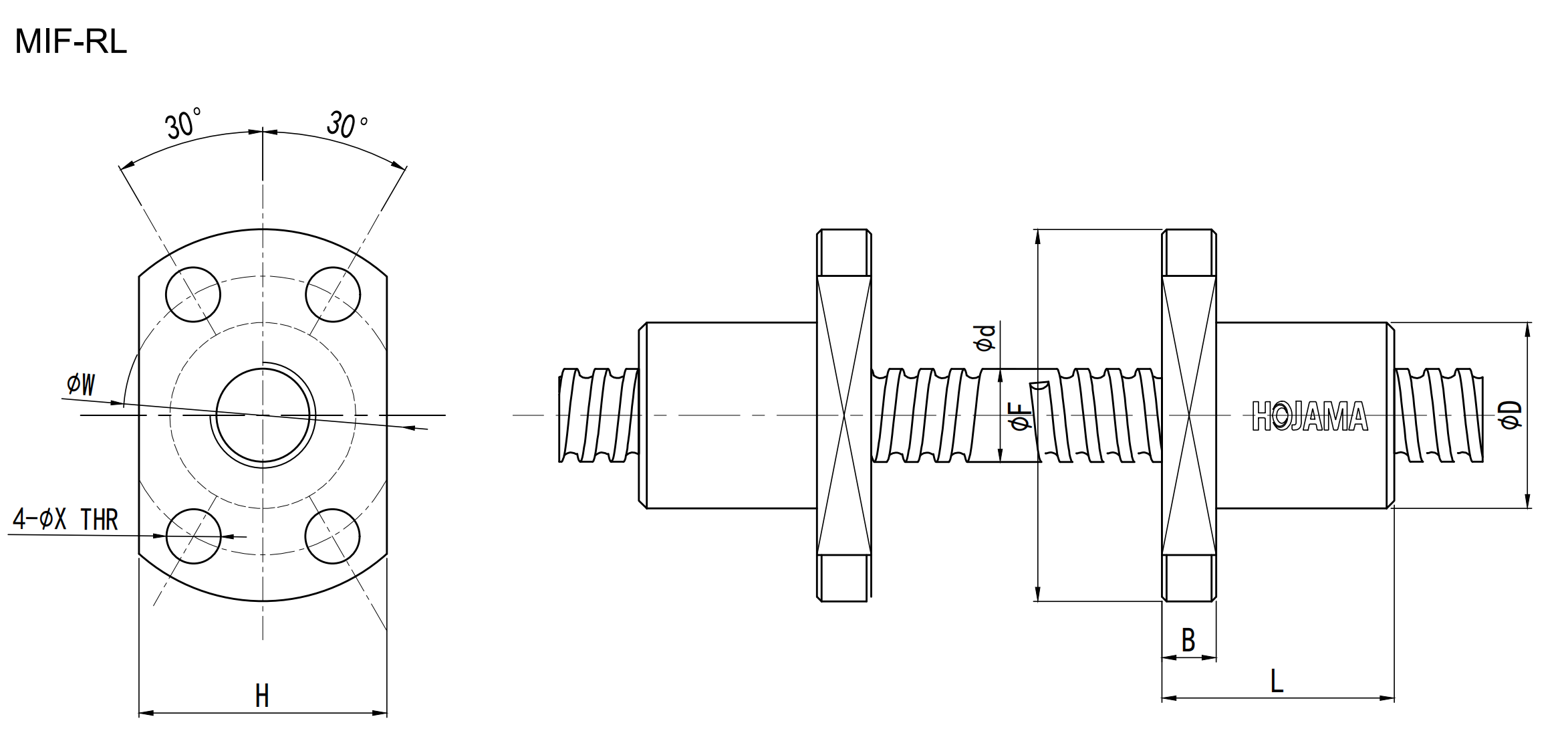 MIF MIF left and right hand ball screws MIF MIF left and right hand ball screws