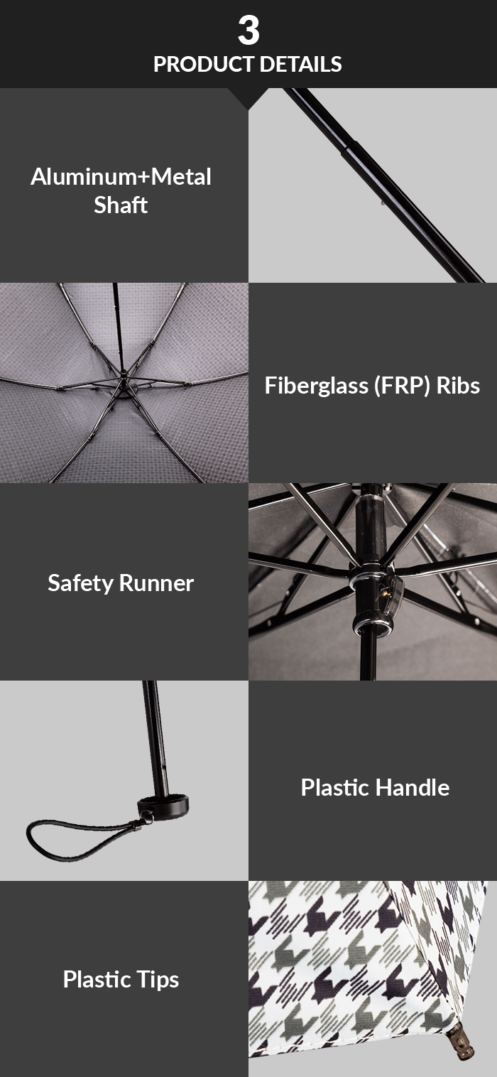 ตรวจสอบร่มพับผู้หญิง Check Ladies Folding Umbrella