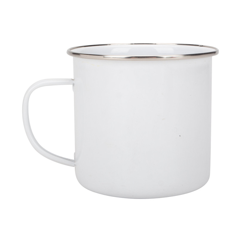 White Enamel Coffee Mug