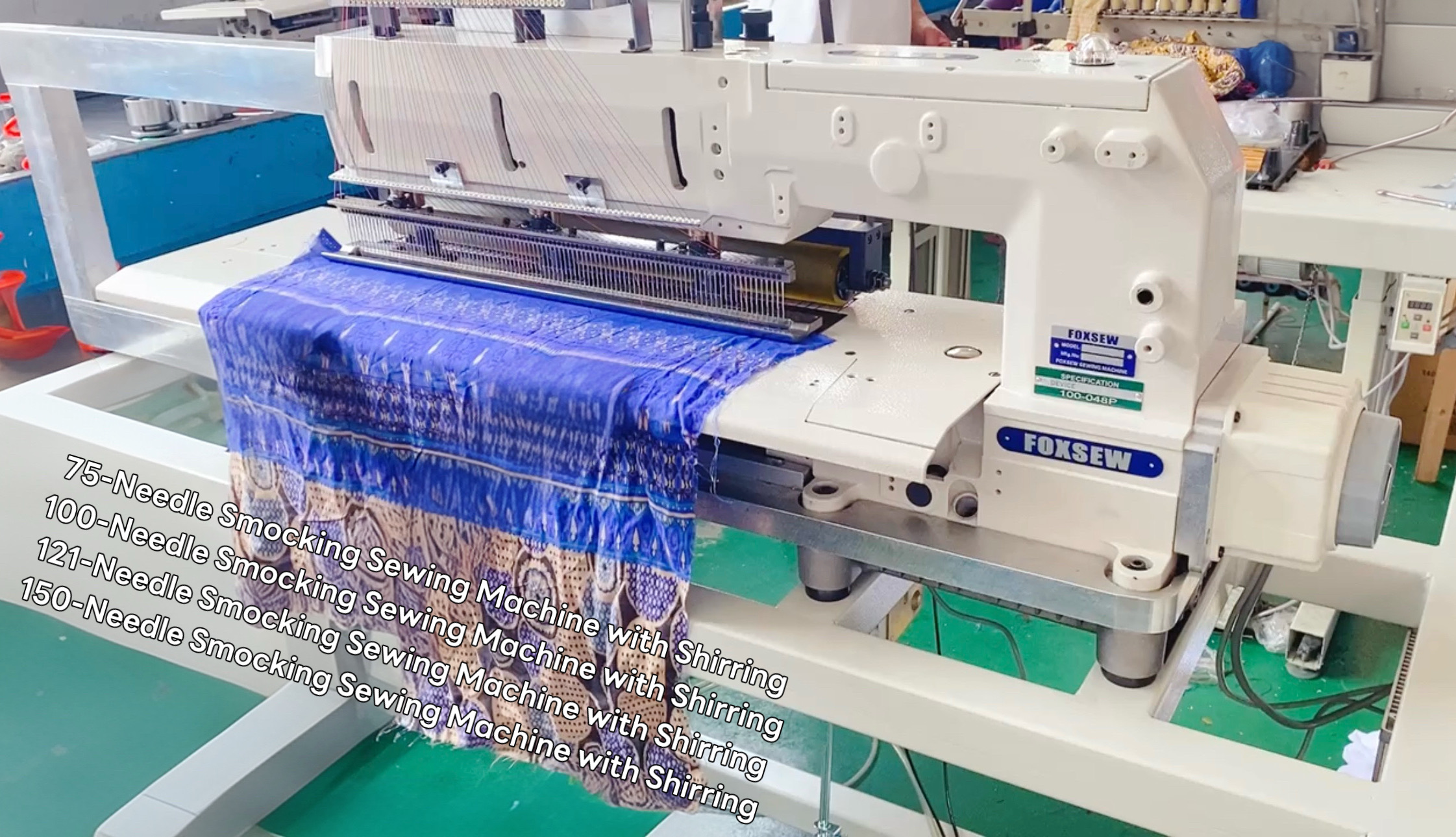 100-Needle Smocking Sewing Machine with Shirring FOXSEW FX14100 -4 100-Needle Smocking Sewing Machine with Shirring FOXSEW FX14100 -4