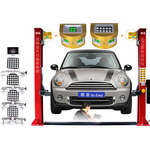 5D wheel alignment with cabinet